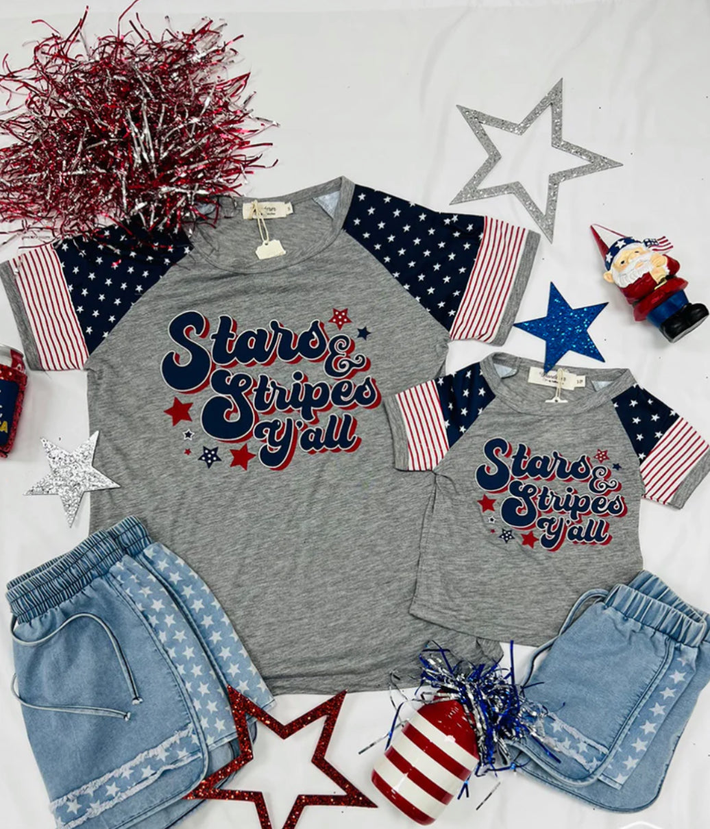 Girls Stars & Stripes Top – Lex & Mae