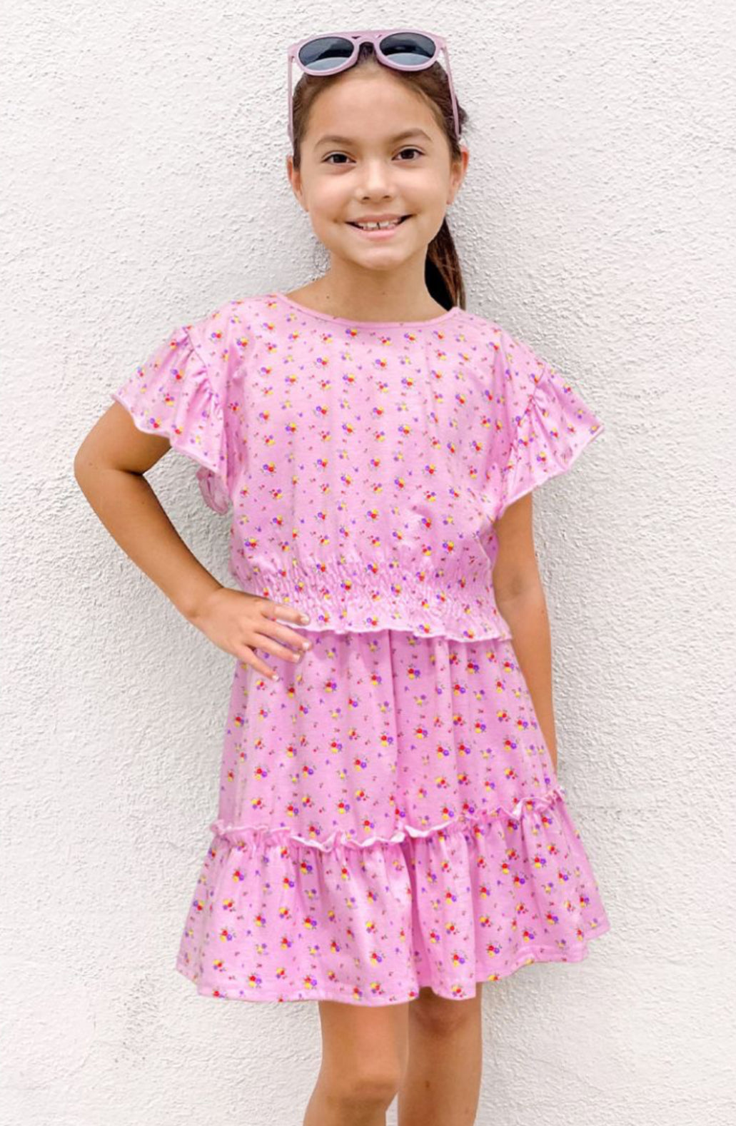 Girls 2 Pc Floral Skirt Set