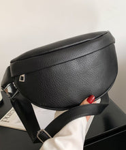 Load image into Gallery viewer, Black Vegan Leather Crossbody Sling Bag