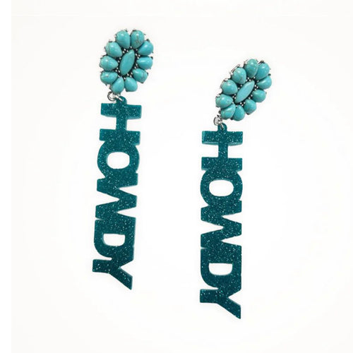 Howdy Pardner In Turquoise Earrings
