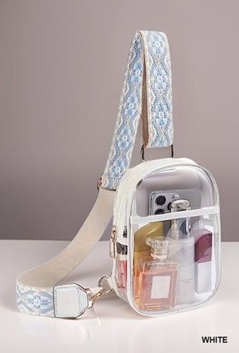 Clear Sling Bag With Guitar Strap