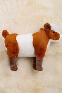 Brown & White Calf Plushy