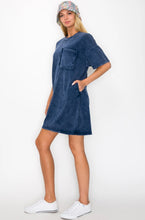 Load image into Gallery viewer, Mineral Washed Ruffle Pocket Dress