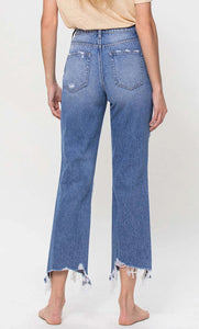 Super High Rise Ankle Straight Jeans
