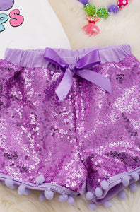Chillin with My Peeps" Top & Sequins Shorts