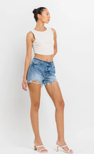 Load image into Gallery viewer, High Rise Bandelss Distressed Shorts