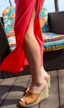 Load image into Gallery viewer, Fly Away Side Slit Maxi Dress/Coral