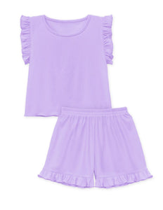 Toddler's 2pc Short Set Ruffle Trim