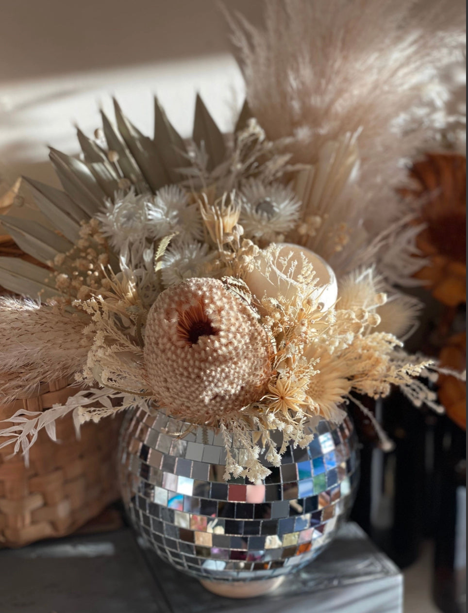 Neutrals And Creams Disco Ball Arrangement - 6