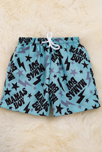 Mama's Boy Dusty Blue Boys Trunks