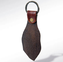 Load image into Gallery viewer, Hand Tooled Genuine Leather Keyring 2