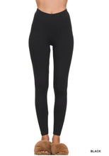 Load image into Gallery viewer, Premium Cotton Full Length Leggings-Black