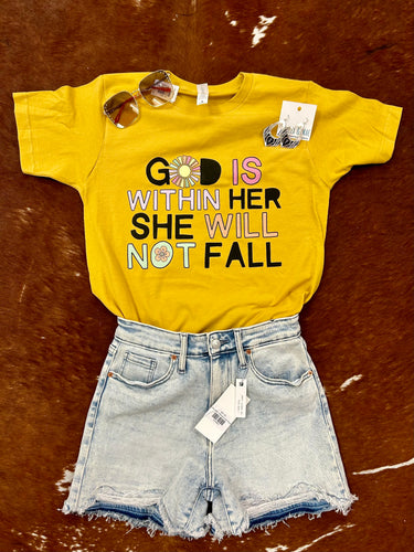 God Is Within Her She Will Not Fall Graphic Tee
