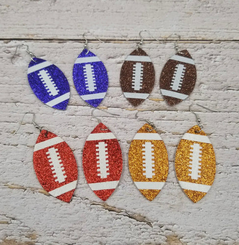 Sparkle Football Earrings