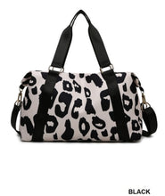 Load image into Gallery viewer, Leopard Print Weekender Travel Duffle Bag