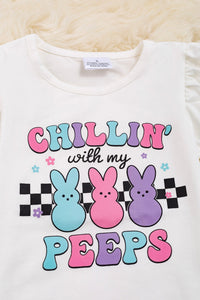 Chillin with My Peeps" Top & Sequins Shorts