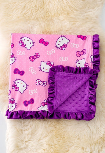 *Restock* Character Printed Baby Blanket W/Ruffle Trim