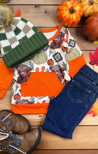 Load image into Gallery viewer, Highland Cow/ Fall Printed Boys Sweatshirt