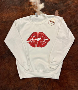 Sequin outlet lips sweatshirt