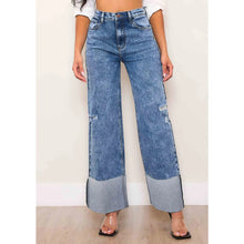 Load image into Gallery viewer, High Waisted Wide Leg Jeans In Vintage Tinted Wash