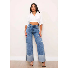 Load image into Gallery viewer, High Waisted Wide Leg Jeans In Vintage Tinted Wash