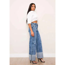 Load image into Gallery viewer, High Waisted Wide Leg Jeans In Vintage Tinted Wash