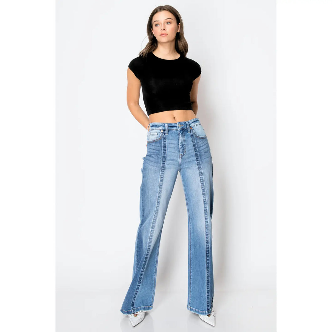 Tummy Control 90's Vintage High Rise Stretch Flared Jeans