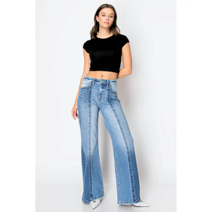 Tummy Control 90's Vintage High Rise Stretch Flared Jeans