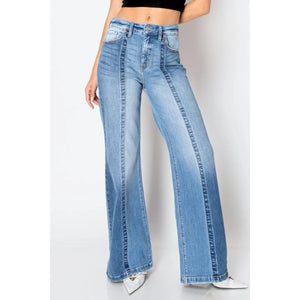 Tummy Control 90's Vintage High Rise Stretch Flared Jeans