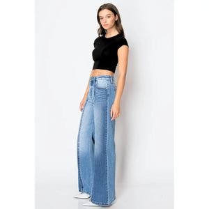 Tummy Control 90's Vintage High Rise Stretch Flared Jeans