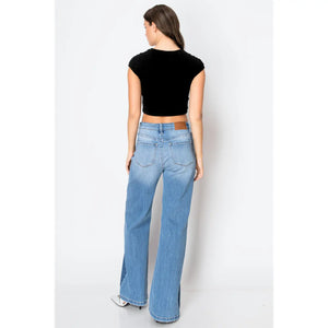 Tummy Control 90's Vintage High Rise Stretch Flared Jeans