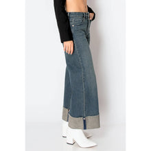 Load image into Gallery viewer, Tummy Control High Rise Cuffed A Wide Leg Jeans