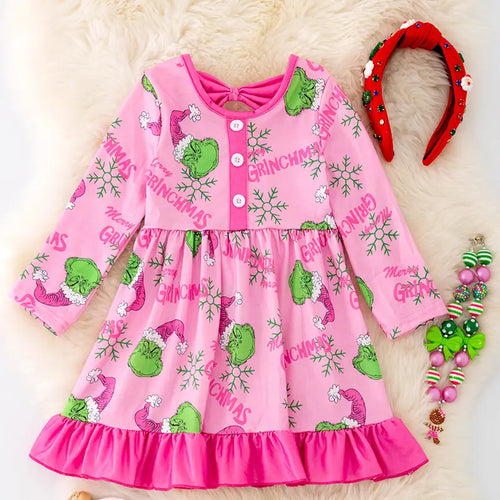 Pink Christmas Character Dress