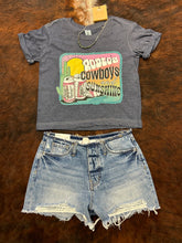 Load image into Gallery viewer, Rodeos Cowboys And Sunshine Crop Graphic Tee