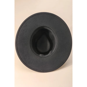 Flat Brim Boho Pattern Band Fedora Hat