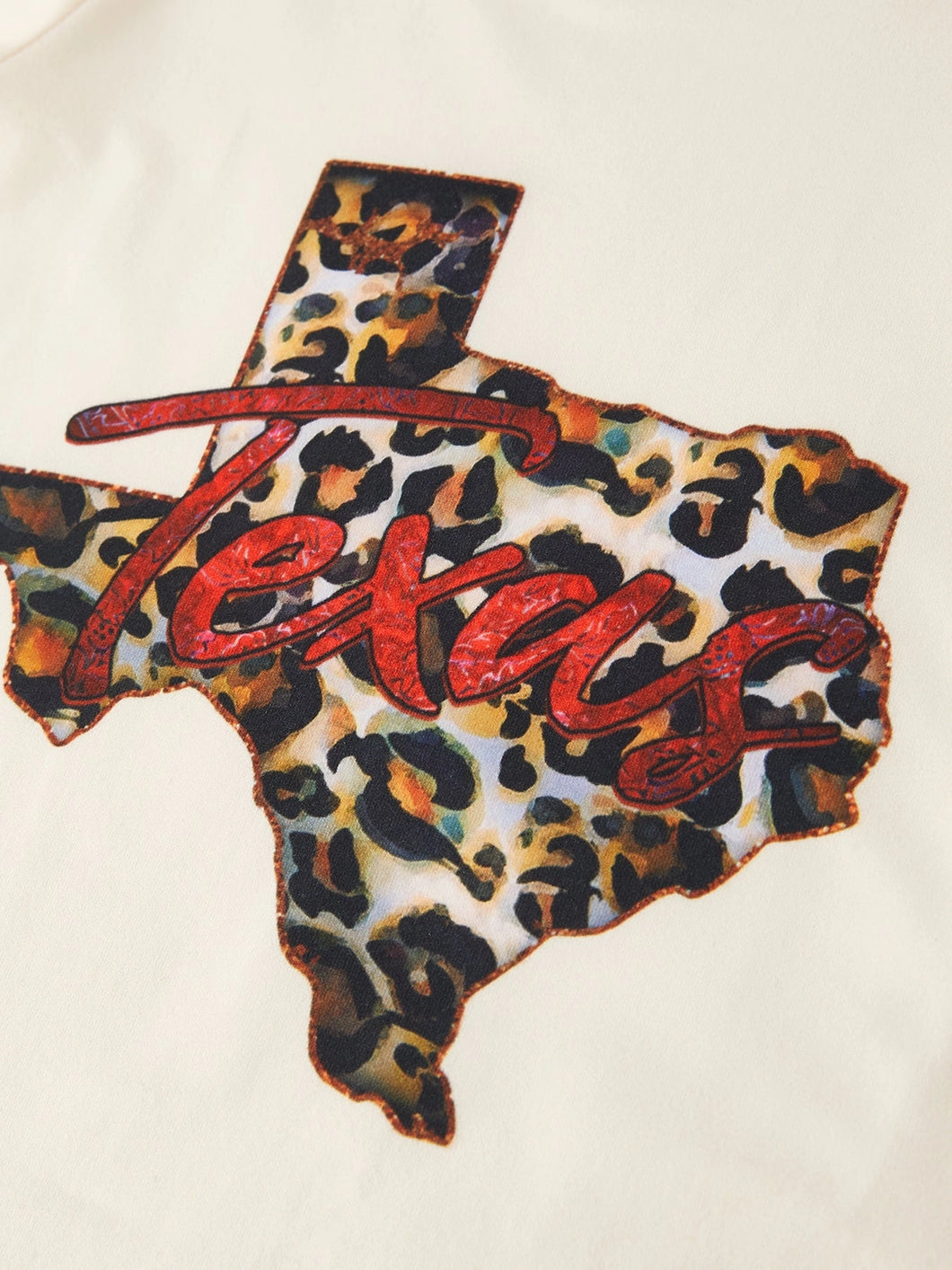 Leopard Print Texas Little Girls Romper