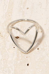 Metallic Wire Heart Band Ring