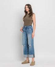 Load image into Gallery viewer, Super High Rise Double Cuffed Baggy Wide Jeans