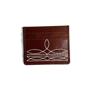 Western Genuine Lether Boot Stitch Card Holder