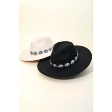 Load image into Gallery viewer, Western Concho Chain Fedora Hat