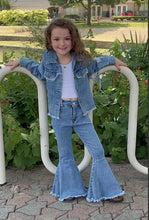 Load image into Gallery viewer, Distressed Denim Pants with Fringe Back Pockets