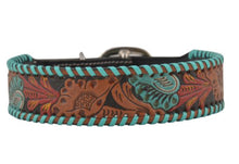 Load image into Gallery viewer, Full Bloom Hand - Tooled Leather Dog Collar