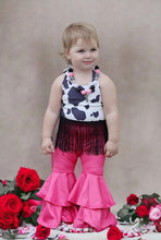 Load image into Gallery viewer, Fuschia Double Layer Extra Wide Bell Bottoms