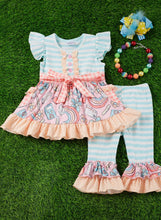 Load image into Gallery viewer, Rainbow Back To School Printed Ruffle Set
