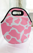 Load image into Gallery viewer, Pink Cowhide Lunch Tote