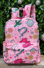 Load image into Gallery viewer, Disco Western Printed Medium Size Backpack