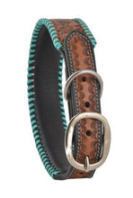 Load image into Gallery viewer, Full Bloom Hand - Tooled Leather Dog Collar