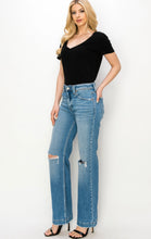 Load image into Gallery viewer, High Rise Distressed Denim Jeans