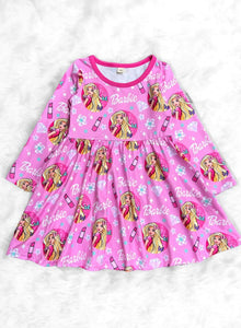 Barbie Long Sleeve Girls Dress