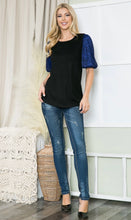 Load image into Gallery viewer, Pleat Bubble Sleeve Knit Top